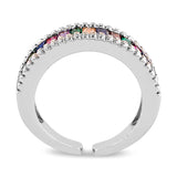 Cleo Multicolour Silver Ring