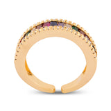 Cleo Multicolour Gold Ring