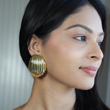 Gold Ovate Earrings