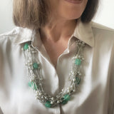 Pearl and Green Necklace