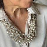 Jute and Pearl Necklace