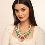 Kundan and Pearl Layered Necklace